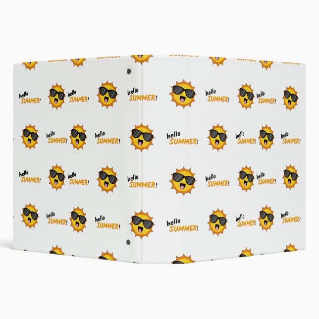 Hello Summer Sun with Sunglasses Binder (Background)