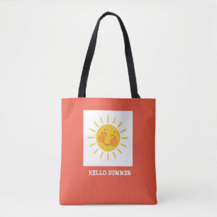 Hello Summer Sunburst Tote Bag