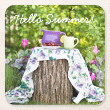 Hello Summer Tea and Plums in the Garden