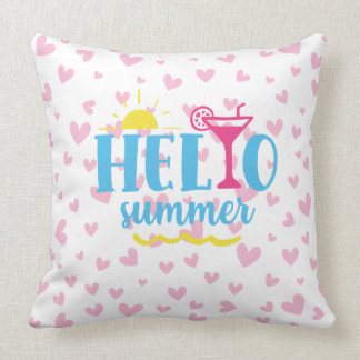 HELLO SUMMER THROW PILLOW