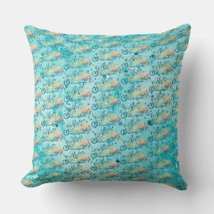 Hello Summer Throw Pillow