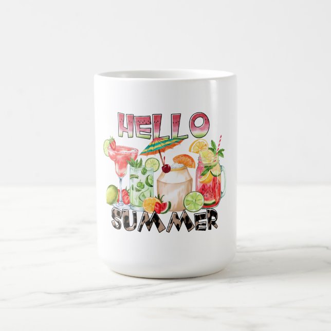 Hello Summer Tropical Drinks Mug – Refreshing Vibe (Center)