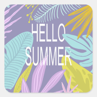 Hello Summer Tropical Sticker