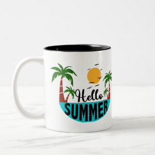 Hello Summer Two-Tone Coffee Mug