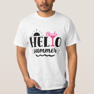 Hello summer typography quoted tshirts