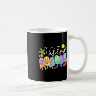 Hello Summer Vacation Ice Cream Popsicle Ice Lolly Coffee Mug