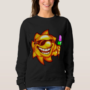 Hello Summer Vacation Ice Cream Popsicle Ice Lolly Sweatshirt