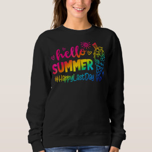 Hello Summer Vacation Ice Cream Popsicle Ice Lolly Sweatshirt