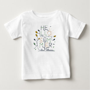 HELLO SUMMER VIBES – Minimal Monoline Baby T-Shirt