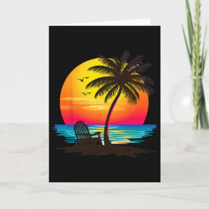 Hello Summer Vibes Vacation Mens Womens Beach Crui Card