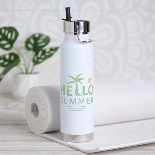 Hello Summer Water Bottle (Yoga (Rotated))