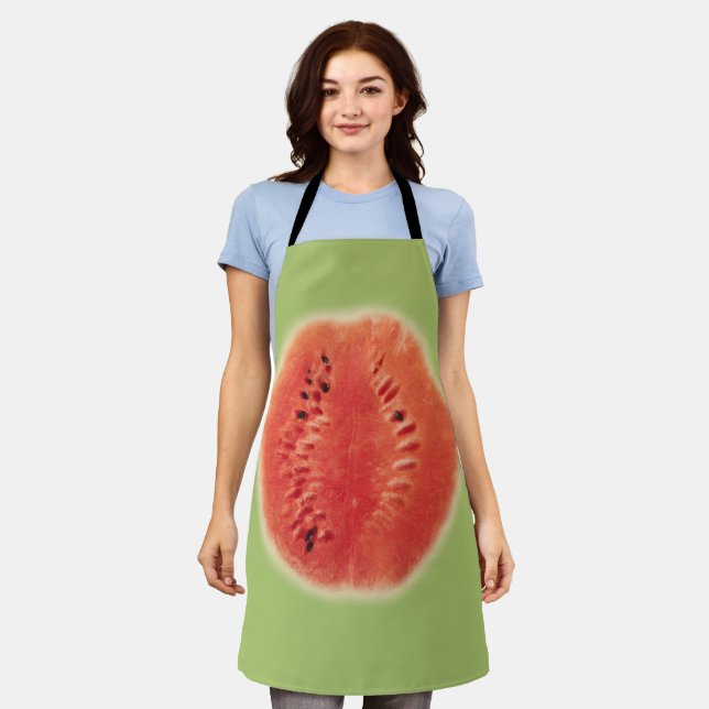 Hello Summer - Watermelon Fresh Tasty Fruit Design Apron (Worn)