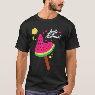 Hello Summer Watermelon Vacation Family Break Toda T-Shirt