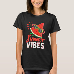 Hello Summer Watermelon With Sunglasses T-Shirt