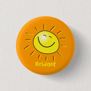 Hello sun 1 inch round button