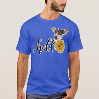 Hello Sunflower Rat Terrier  T-Shirt