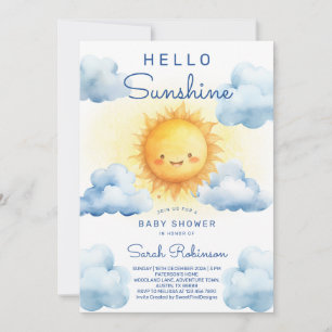 Hello Sunshine Baby Shower Invitation