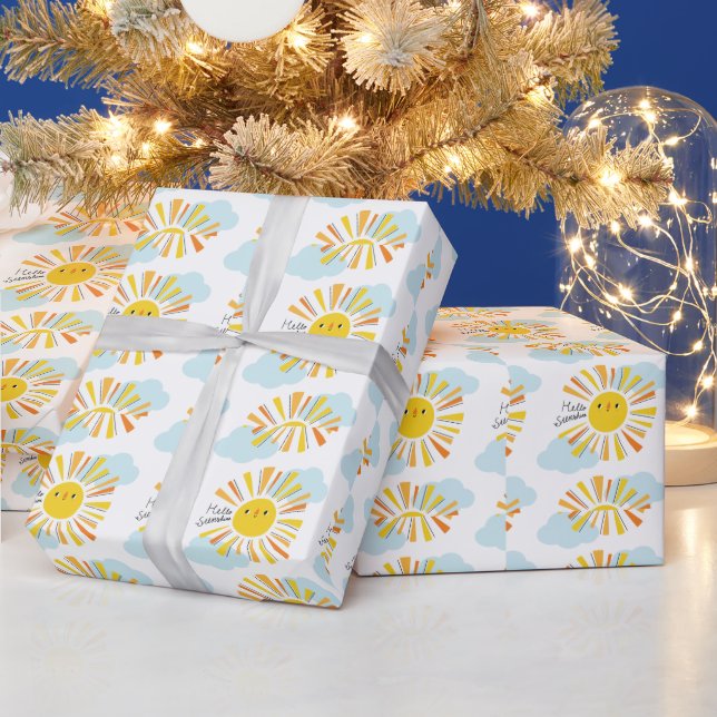 Hello Sunshine Baby Shower Wrapping Paper (Holidays)