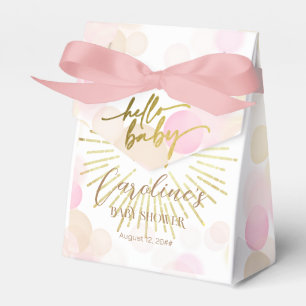 Hello Sunshine Boho Modern Happy Baby Girl Shower Favor Box