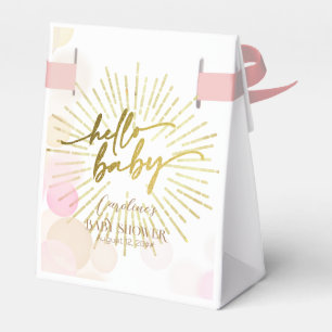Hello Sunshine Boho Modern Happy Baby Girl Shower Favor Box