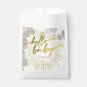 Hello Sunshine Boho Modern Happy Baby Girl Shower Favour Bag