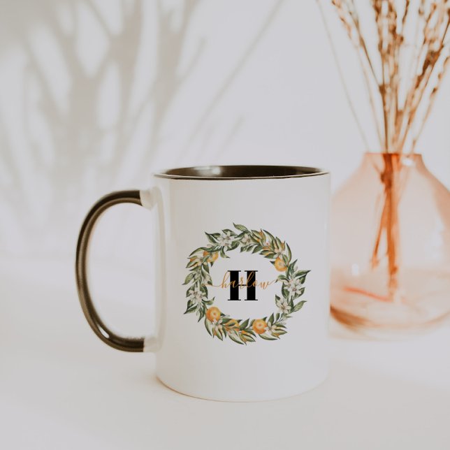 Hello Sunshine | Citrus Monogram Coffee Mug (Creator Uploaded)