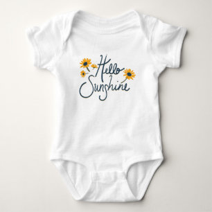 Hello Sunshine Classic Daisy Flowers Baby Bodysuit
