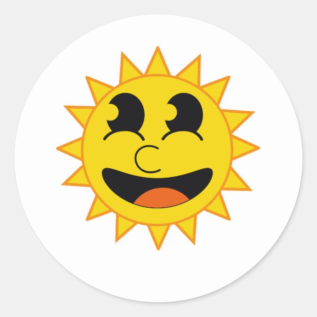 Hello Sunshine Classic Round Sticker (Front)