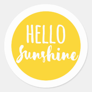 Hello Sunshine Classic Round Sticker