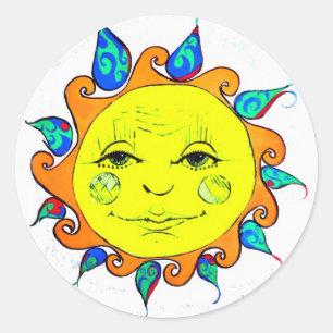 Hello Sunshine Classic Round Sticker