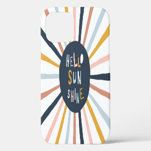 Hello Sunshine: Colourful Childish Typography iPhone 12 Case