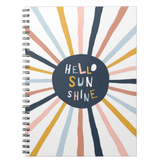 Hello Sunshine: Colourful Childish Typography Notebook