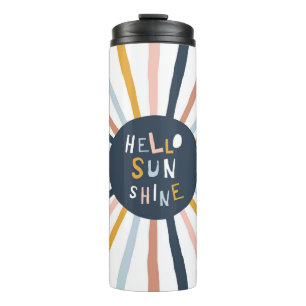 Hello Sunshine: Colourful Childish Typography Thermal Tumbler