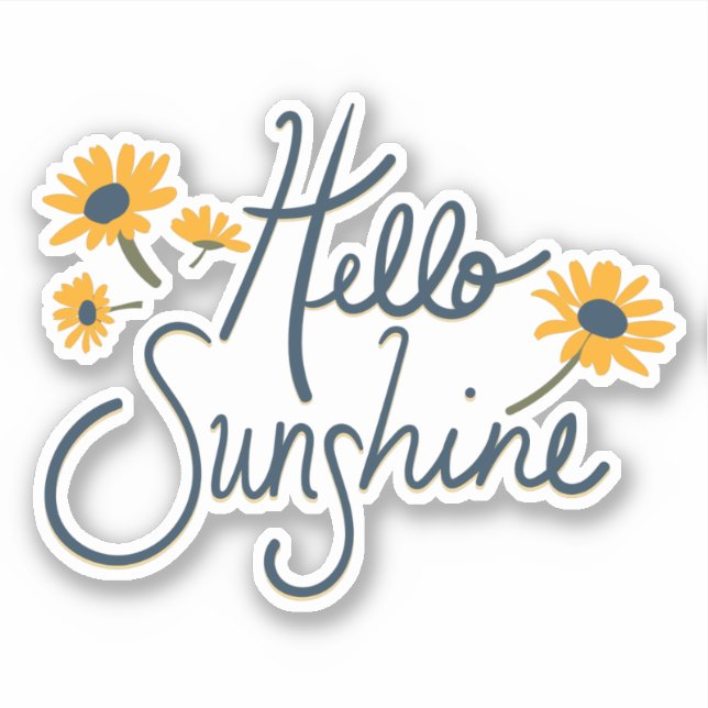 Hello Sunshine Daisy Flowers Motif (Front)