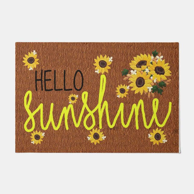Hello Sunshine Doormat, Funny Doormat (Front)