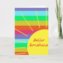 Hello sunshine greeting card
