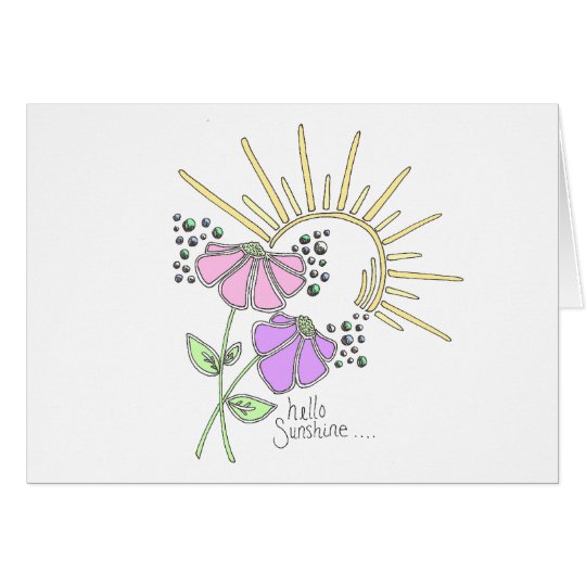 "Hello sunshine" notecards Card