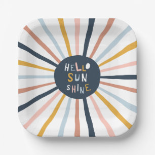 Hello Sunshine Paper Plate