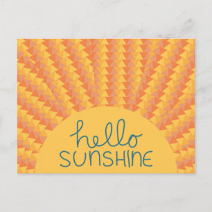 Hello Sunshine - Postard Postcard