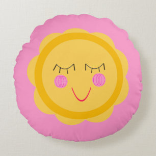 Hello, Sunshine! Round Pillow