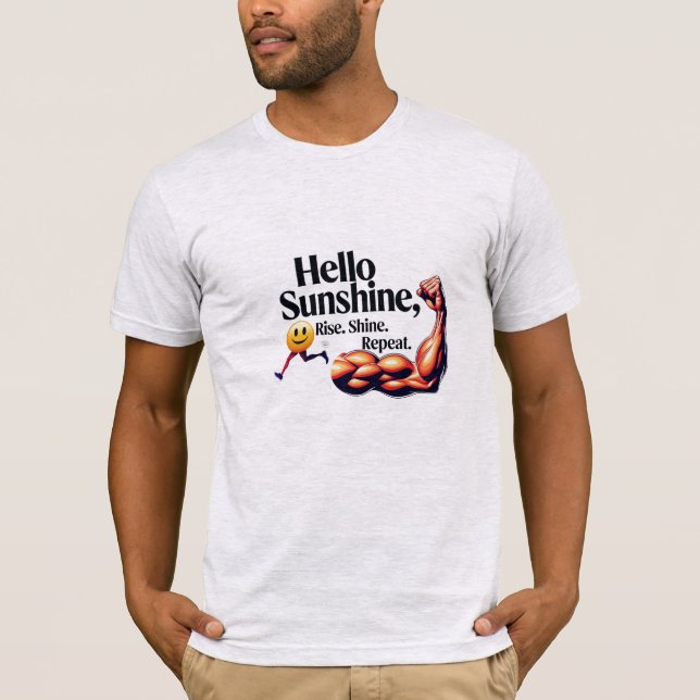 Hello Sunshine – Run. Flex. Repeat. T-Shirt (Front)