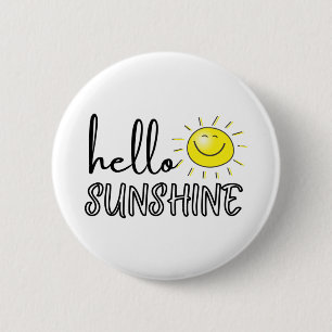 Hello Sunshine Spring Summer 2 Inch Round Button