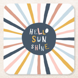 Hello Sunshine Square Paper Coaster