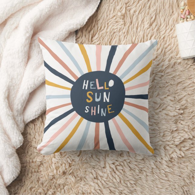 Hello Sunshine Throw Pillow (Blanket)