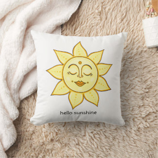 Hello Sunshine Throw Pillow