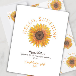 Hello Sunshine Valentine's Day Holiday Card