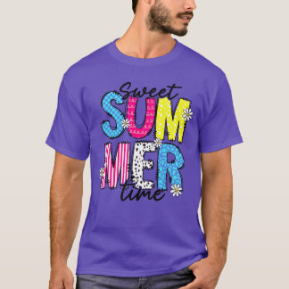Hello Sweet Summertime Vacation Beach Matching Fam T-Shirt