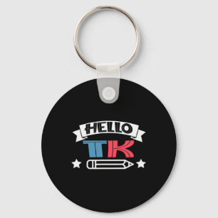 Hello T-K for Boy Girl Fun Back To School Gift Keychain