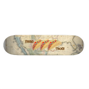 Hello Taco Skateboard - With Map