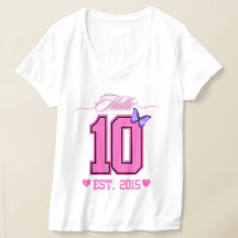 Hello Ten Digits Cute Coquette 10th Birthday Girl